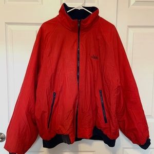 California Outerwear Jack Embroidered Fleece Lined Wind Breaker Red Size XXL